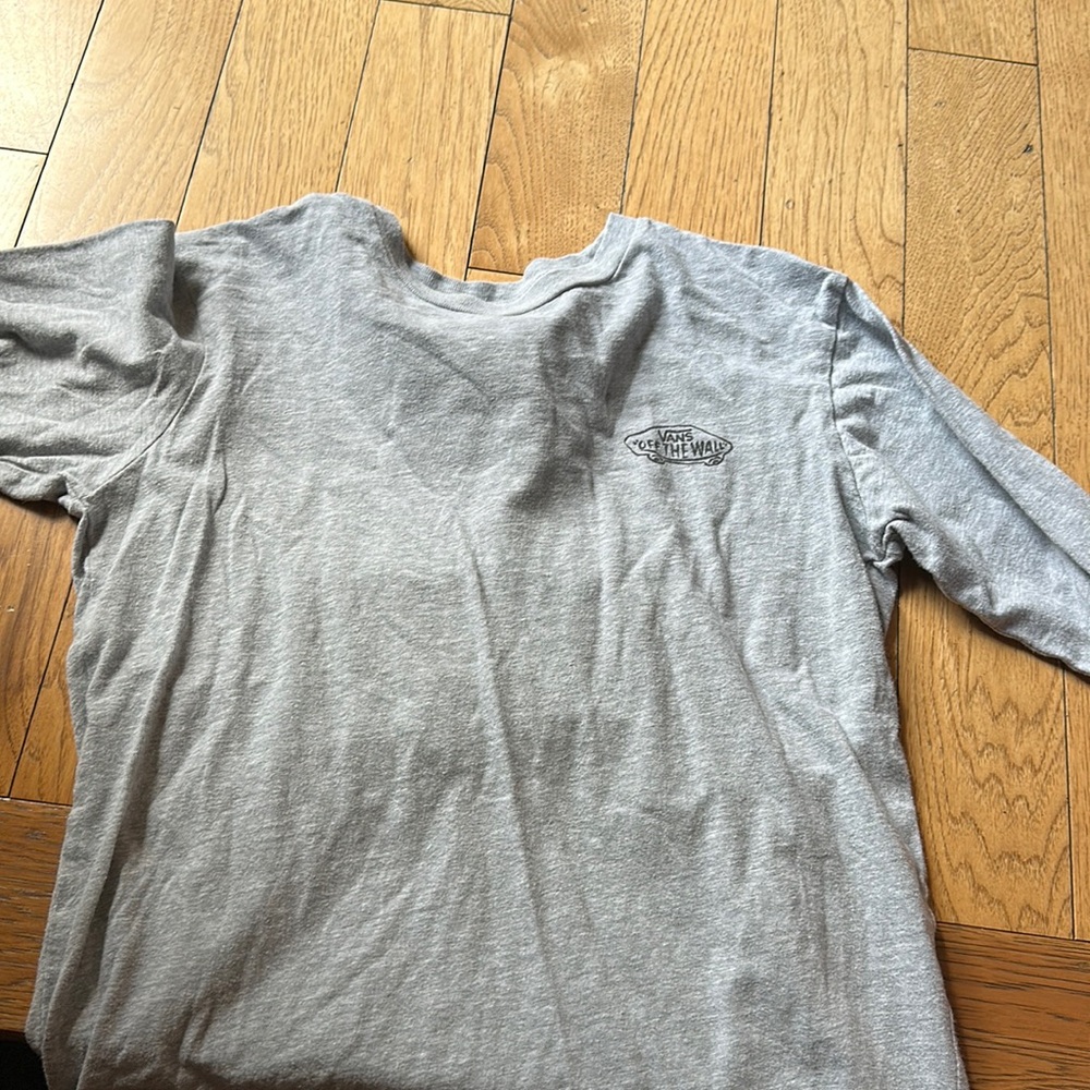 Vans off The Wall Grey long sleeve